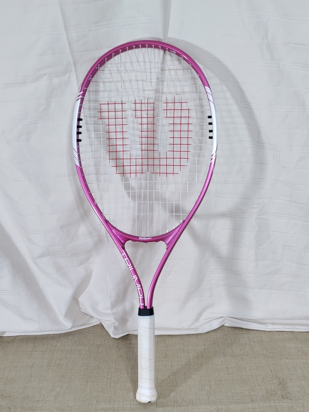 Wilson Pink Triumph Tennis Racket nylon Pink/White  2 4¼ (Very Nice)